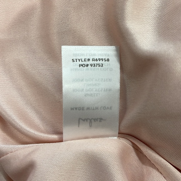 Lulus NWT Spot in My Heart Pink Polka Dot Satin Cowl Neck Mini Dress Size Large - Picture 13 of 13